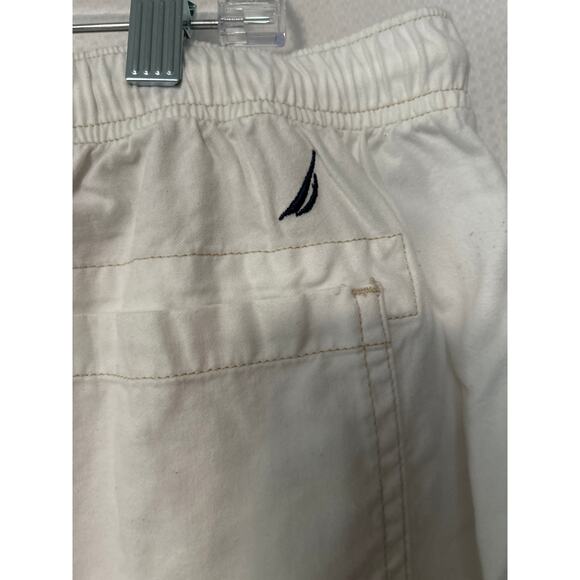 Nautica Women's White Wide Leg Baggy Cropped Drawstring Casual Pants Size XXL - Picture 7 of 9